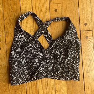 Buffbunny Alpha Bra in black bossy print.